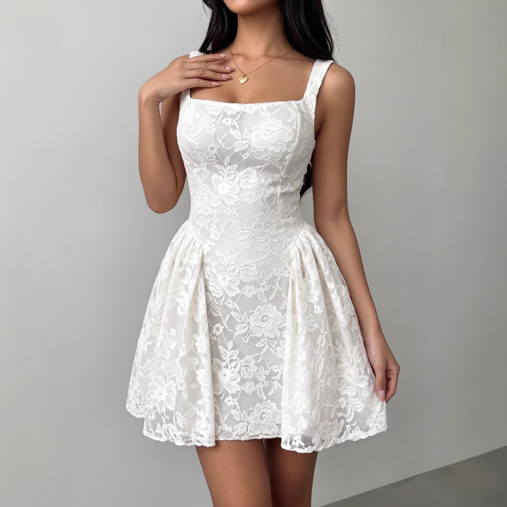 Lace Camisole Mini Dress