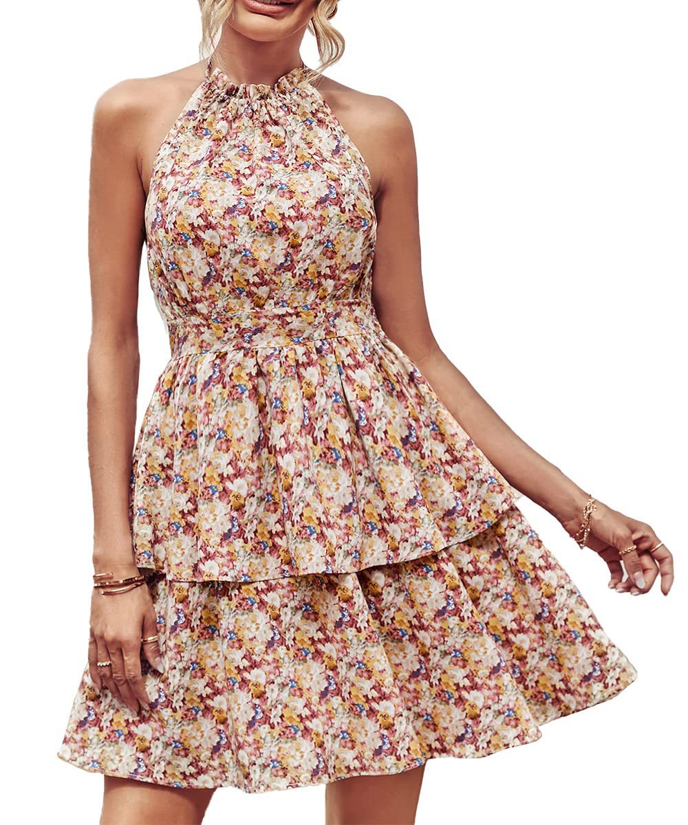 Ruffled Halter Dress