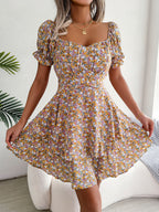 Floral Ruffle Mini Dress