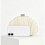 Shell-Shape Pleated Bag
