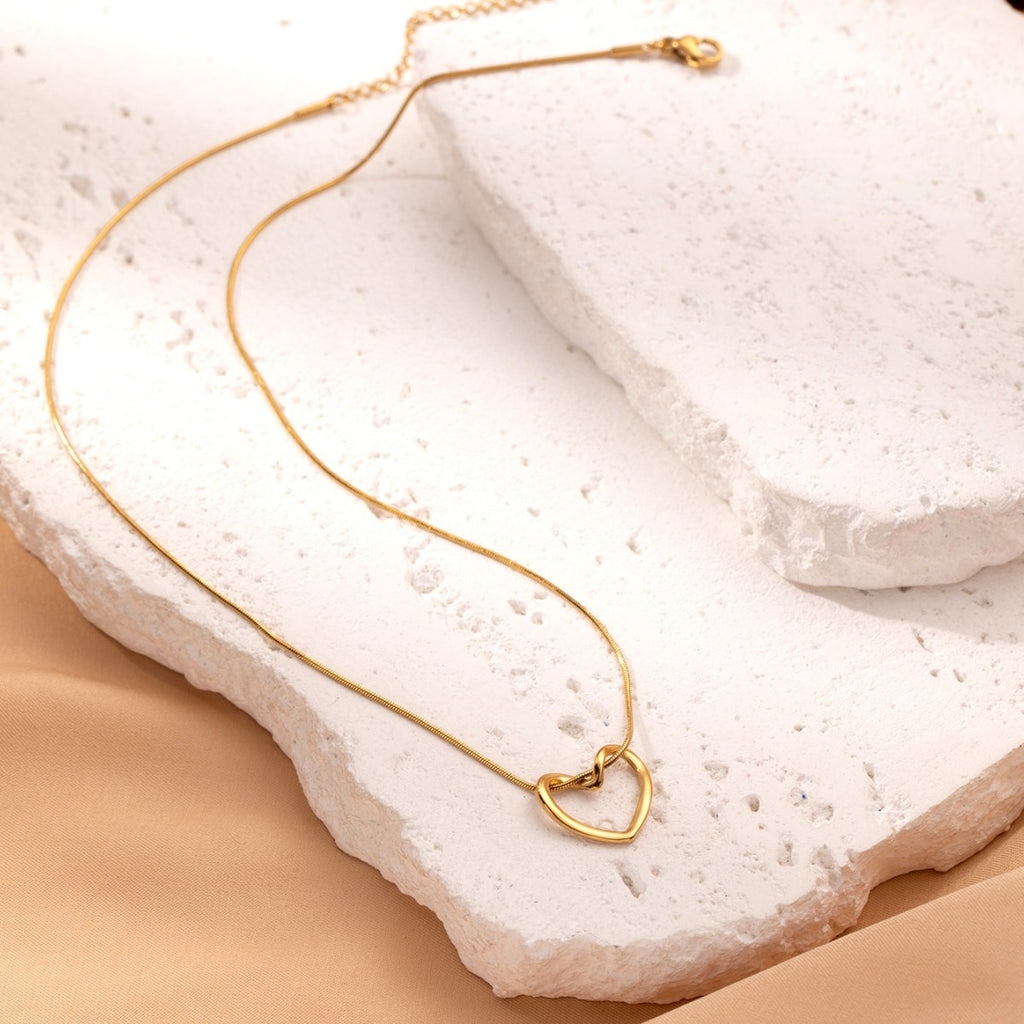 Twisted Heart Pendant Necklace