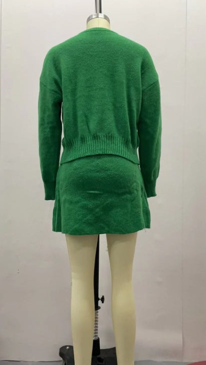 Knit Pullover & Mini Skirt Set