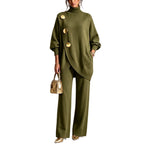 Asymmetric Sweater & Trouser Set