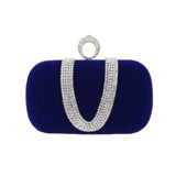 Rhinestone Velvet Evening Clutch