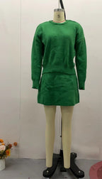 Knit Pullover & Mini Skirt Set