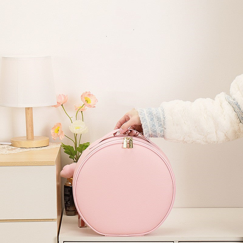 Round LED Mirror Makeup Case
