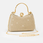 Pleated Shimmer Evening Bag