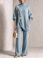 Asymmetric Sweater & Trouser Set