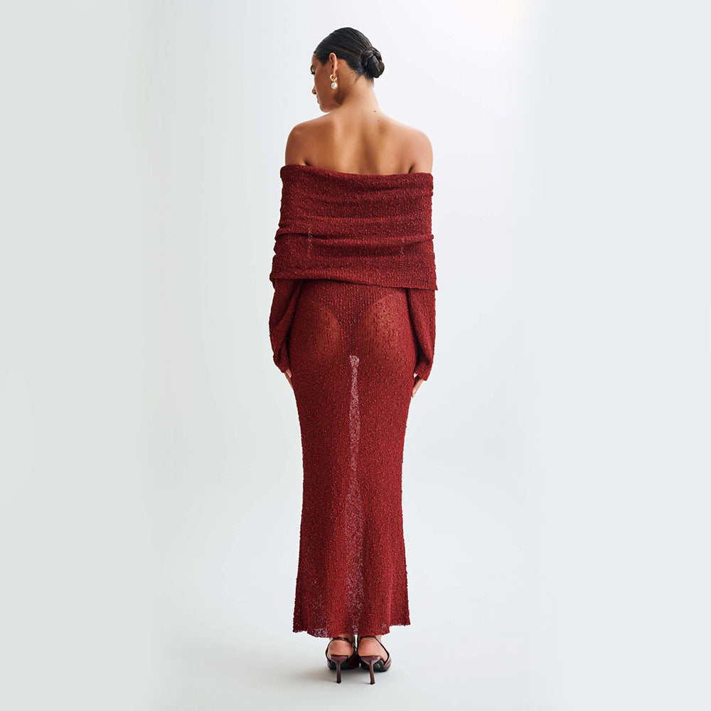 One-Shoulder Knit Dress