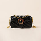 Black Chain Detail Shoulder Bag with chain draped across the top