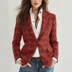 Cropped Jacquard Blazer