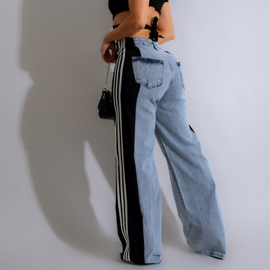 Stripe-Detail Straight-Leg Trousers