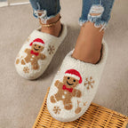 Gingerbread Plush House Slippers