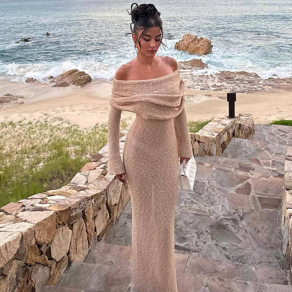 One-Shoulder Knit Dress