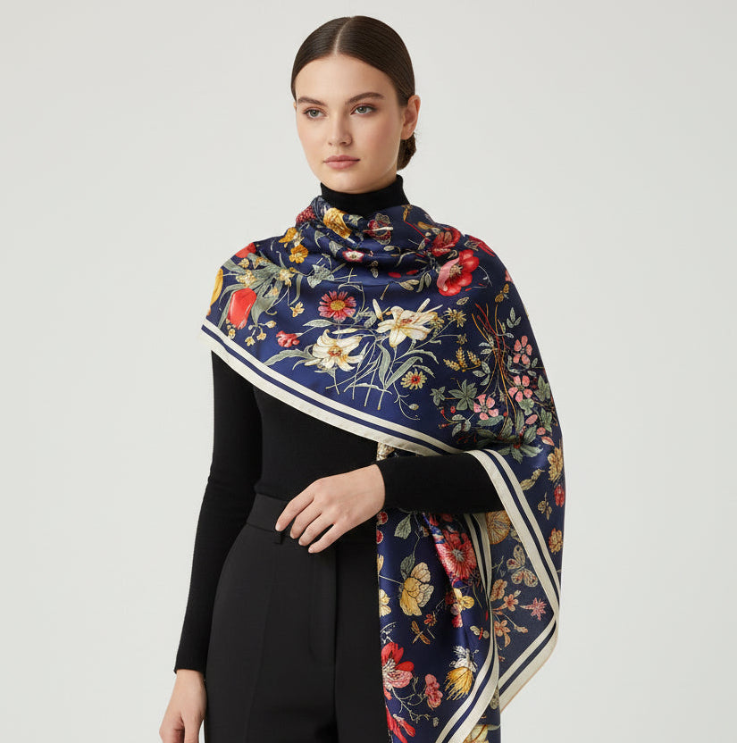 Botanical Jacquard Scarf