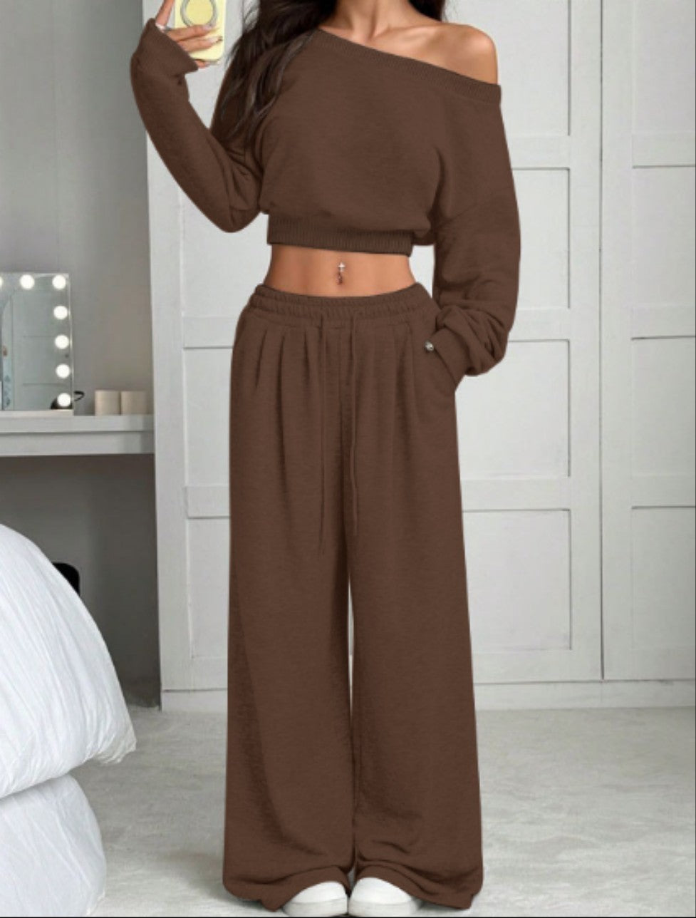 One-Shoulder Top & Trouser Set