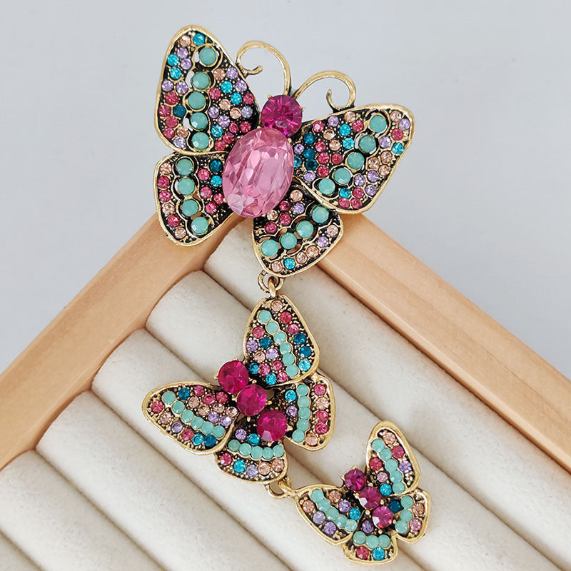 Triple Butterfly Brooch