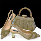 Embellished Shoe & Bag Set