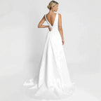 Slit Bridal Maxi Dress