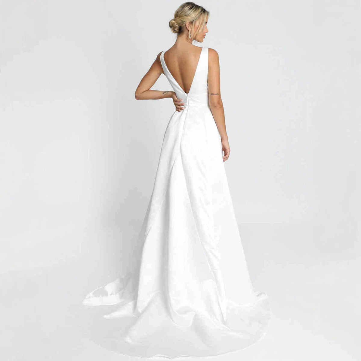 Slit Bridal Maxi Dress