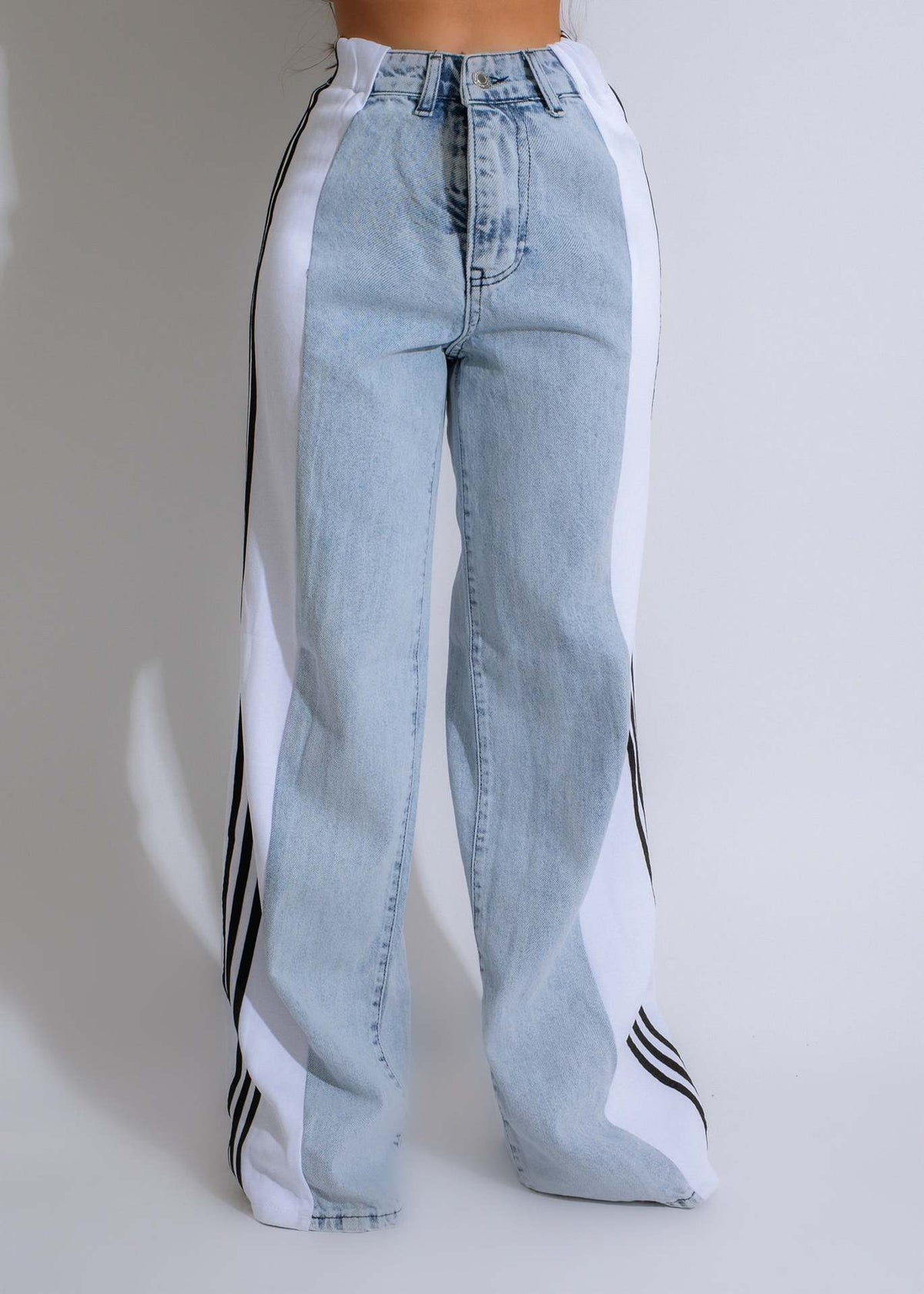 Stripe-Detail Straight-Leg Trousers