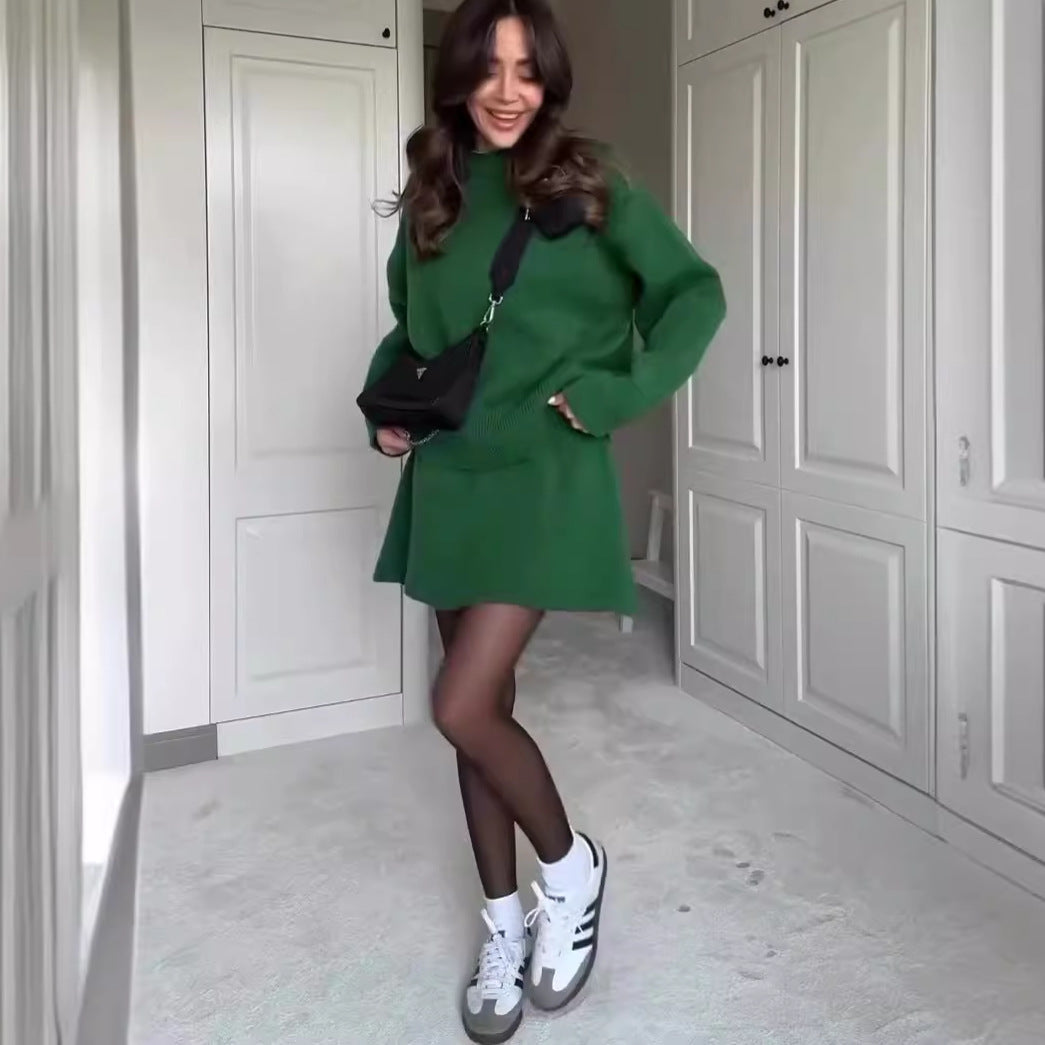 Knit Pullover & Mini Skirt Set