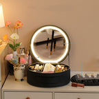 Round LED Mirror Makeup Case