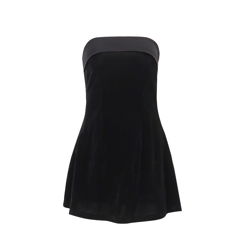 Strapless Zip Mini Dress