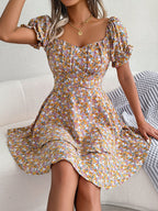 Floral Ruffle Mini Dress
