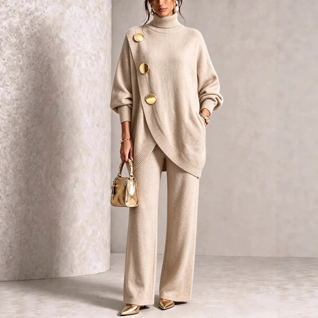 Asymmetric Sweater & Trouser Set