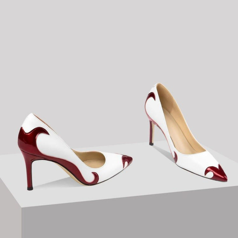 Colourblock Pointed-Toe Heels