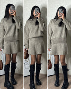 Knit Pullover & Mini Skirt Set