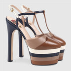 Buckle-Detail Block Heels