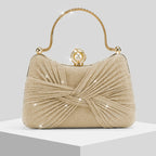 Pleated Shimmer Evening Bag