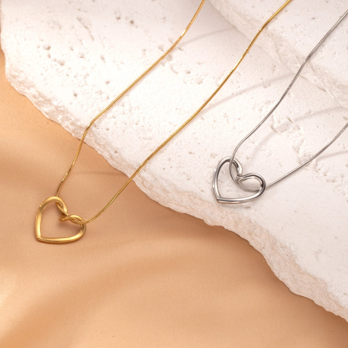 Twisted Heart Pendant Necklace