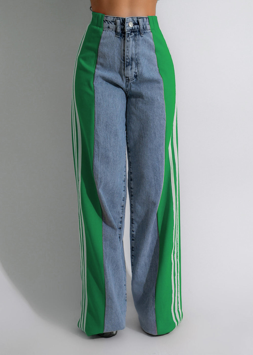 Stripe-Detail Straight-Leg Trousers