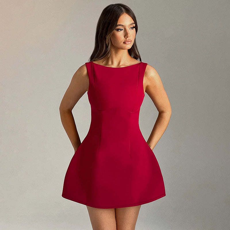 Backless Strappy Mini Dress