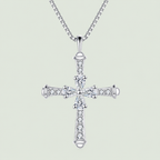 Cross Pendant Necklace — White option on pale sage