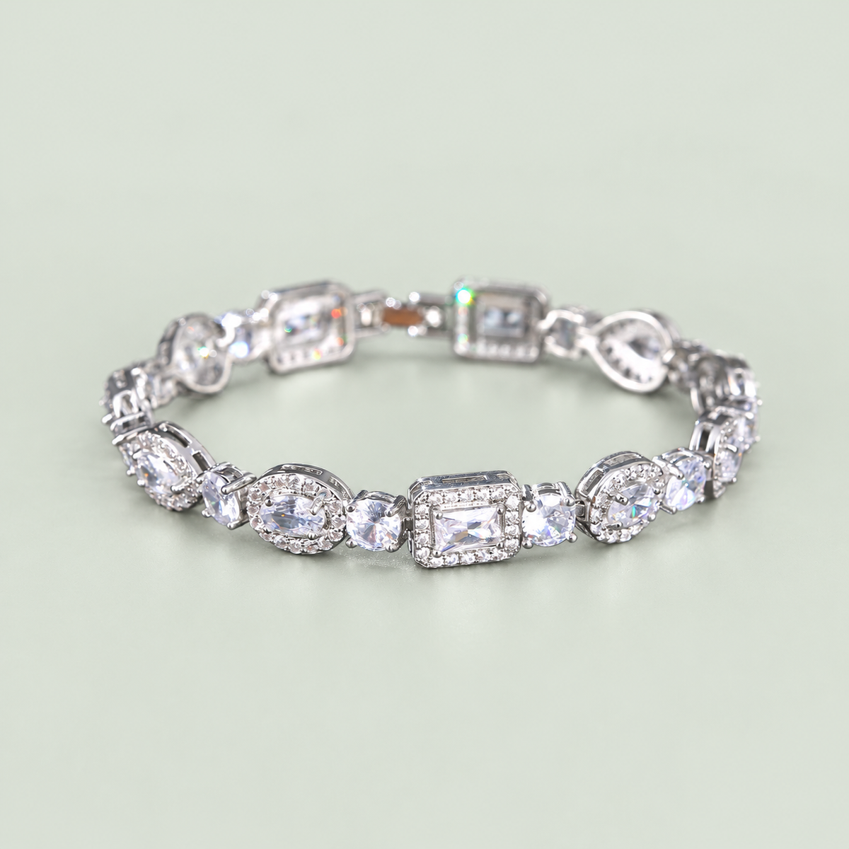 Geometric Zircon Bracelet